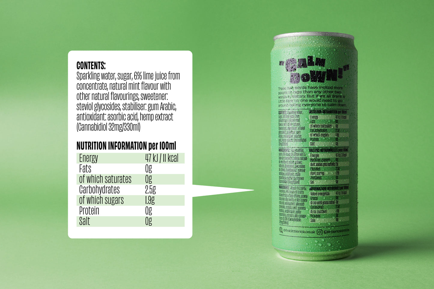 Mint & Lime - CBD drink