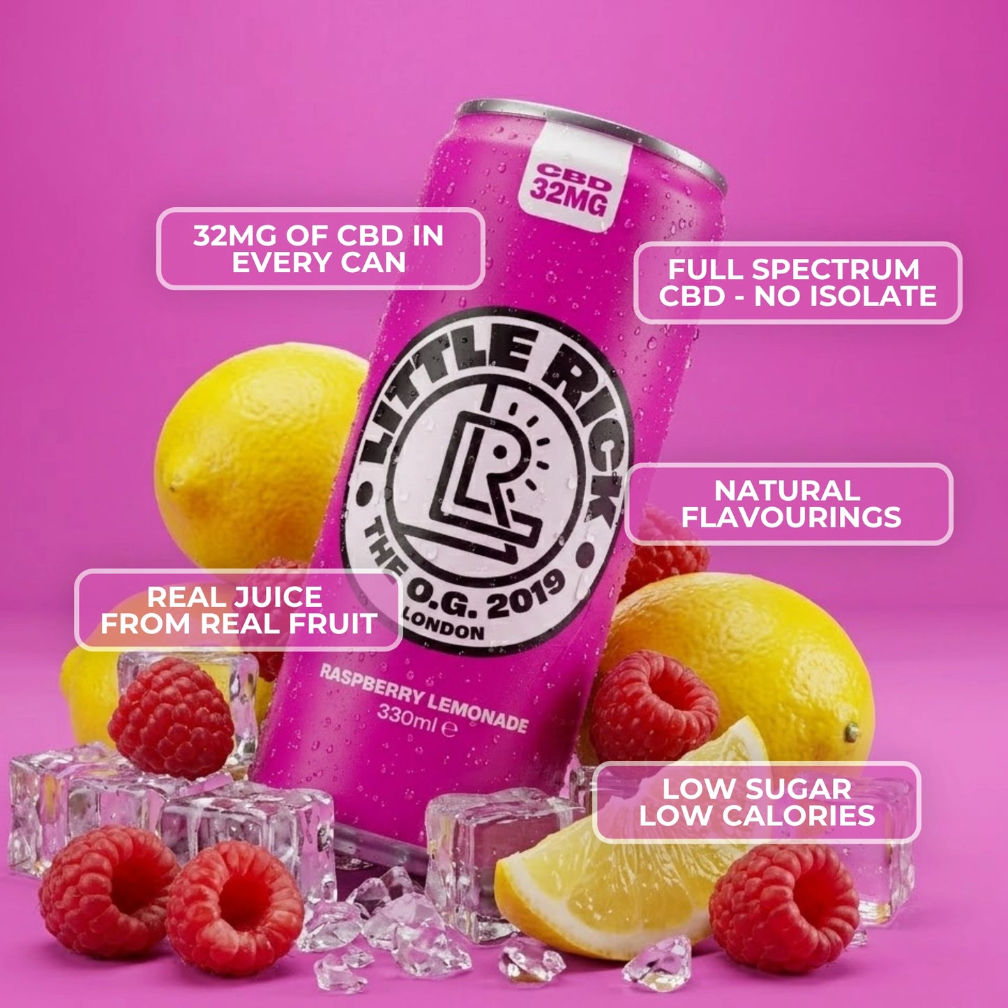 Raspberry Lemonade - CBD Drink