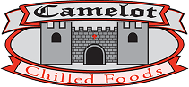 Logo of Camelot Chilled Foods with a castle design on a white background