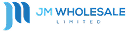 Logo of JM Wholesale Limited with a blue and white color scheme.