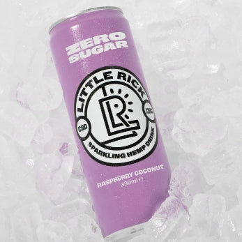 Cooling down Little Rick CBD drink in ice.