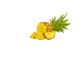 Pineapple cut on pieces.